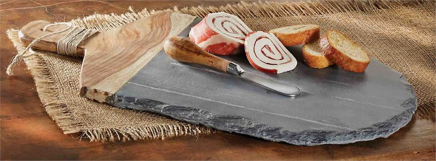 Slate and Wood Board, Gifts, Mud Pie, Laura of Pembroke
