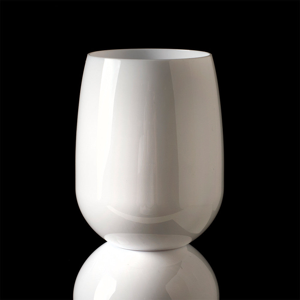 Stemless Wine Glass, White, Gifts, Laura of Pembroke