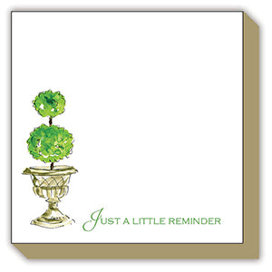 TOPIARY IN STONE URN JUST A LITTLE REMINDER LUXE NOTEPAD