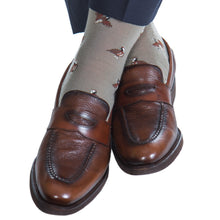 TAUPE W/QUAIL WOOL MC SOCK
