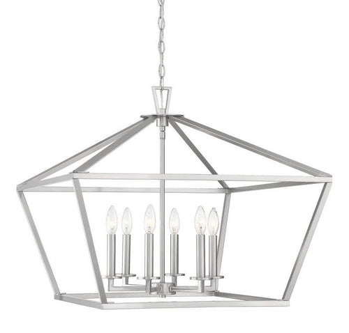 Townsend 6 Light Satin Nickel Lantern