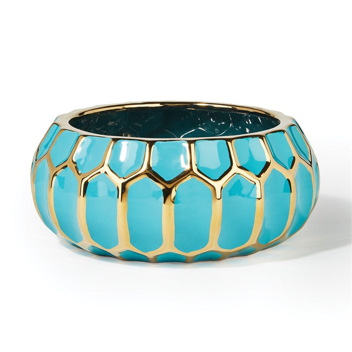 Faceted Turquoise Bowl, Home Accessories, Laura of Pembroke