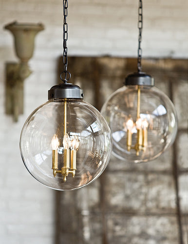 Two Tone Globe Pendant, Lighting, Laura of Pembroke