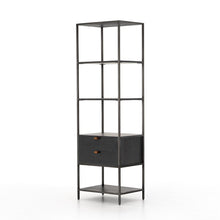 TREY BOOKSHELF, BLACK WASH POPLAR