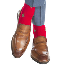 RED W/CHRISTMAS TREE MC SOCK