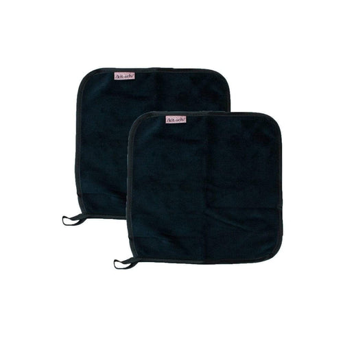 BLACK MICROFIBER MAKEUP REMOVING TOWEL