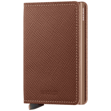 SLIMWALLET CARAMEL SAFFIANO