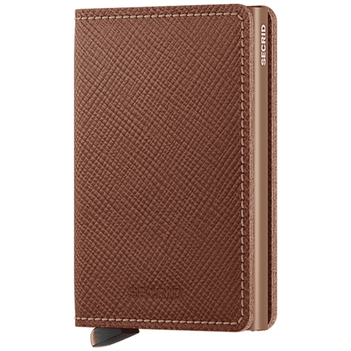 SLIMWALLET CARAMEL SAFFIANO