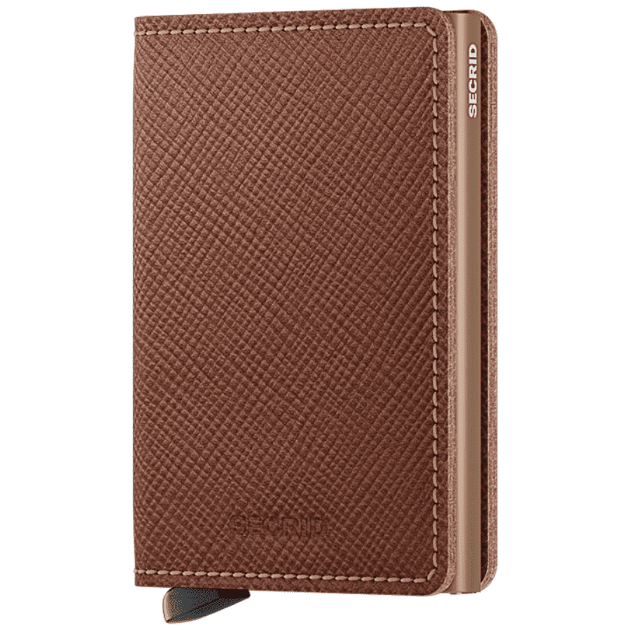 SLIMWALLET CARAMEL SAFFIANO