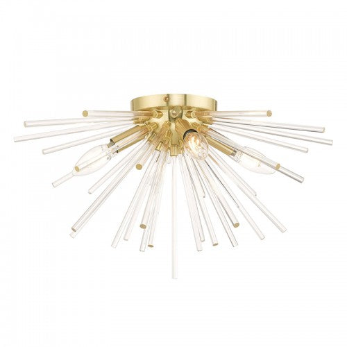 Utopia 4 Light Satin Brass Ceiling Mount, Lighting, Laura of Pembroke