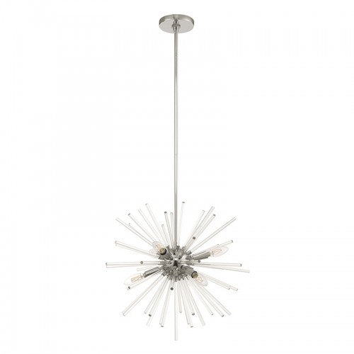 Utopia 6 Light Polished Chrome Pendant Chandelier, Lighting, Laura of Pembroke