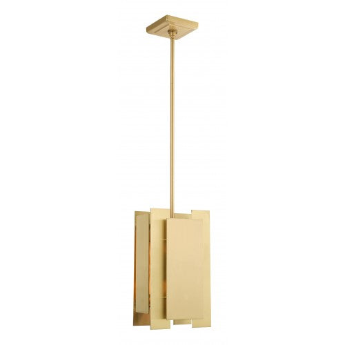Varick 1 Light Satin Brass Mini Pendant, Lighting, Laura of Pembroke