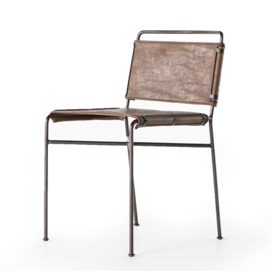Wharton Dining Chair-Distressed Brown