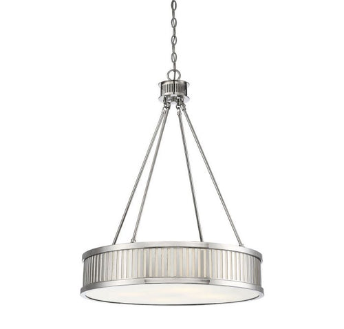 William 4 Light Polished Nickel Pendant