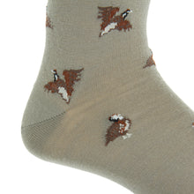 TAUPE W/QUAIL WOOL MC SOCK