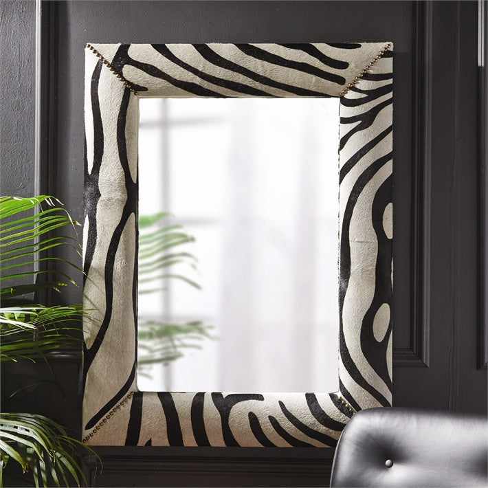 Zebra Cowhide Wall Mirror, Home Accessories, Laura of Pembroke
