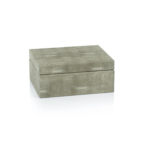 MOOREA SHAGREEN SMALL LEATHER BOX
