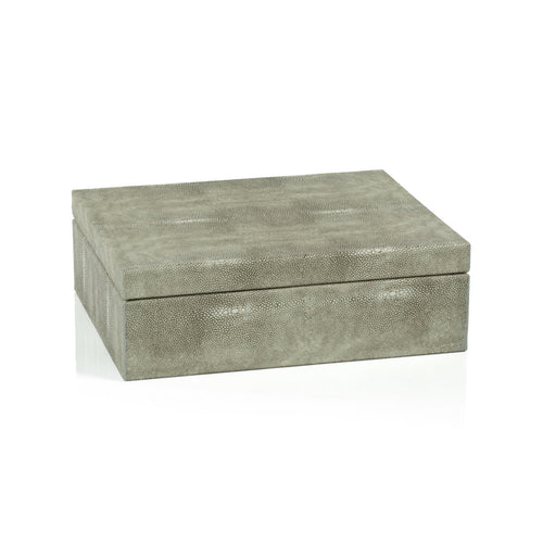 MOOREA SHAGREEN LARGE LEATHER BOX