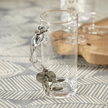 PITCHER- GLASS/PEWTER