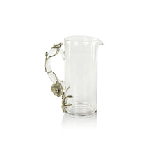 PITCHER- GLASS/PEWTER