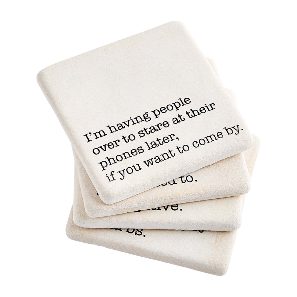 HAVING PEOPLE OVER COASTER