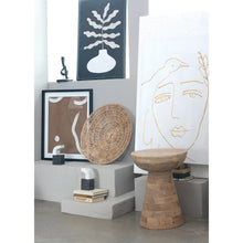 ABSTRACT FACE AND BIRD WALL DECOR