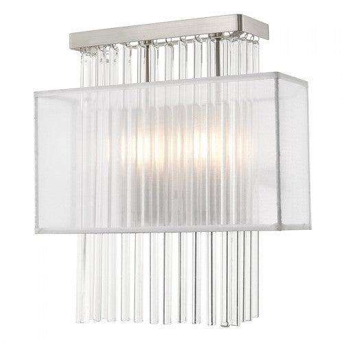 Alexis 2 Light Brushed Nickel Wall Sconce, Lighting, Laura of Pembroke