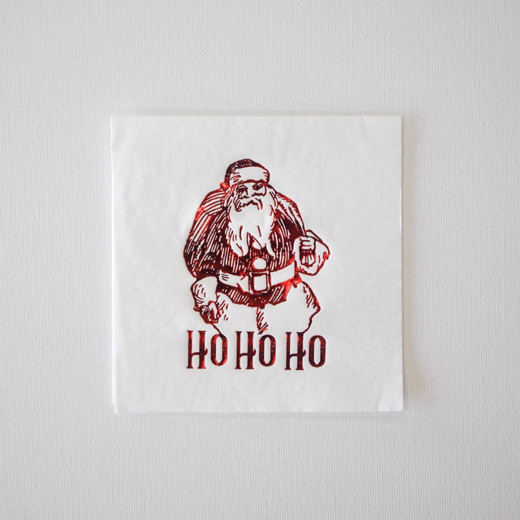 RED SANTA HO HO HO NAPKIN