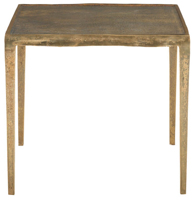 Gold Finish Square End Table, Home Furnishings, Laura of Pembroke