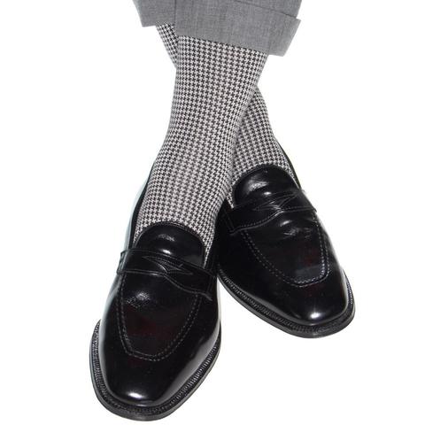 BLACK AND ASH HOUNDSTOOTH MC SOCK