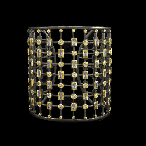 LARGE BLACK/GOLD CUFF