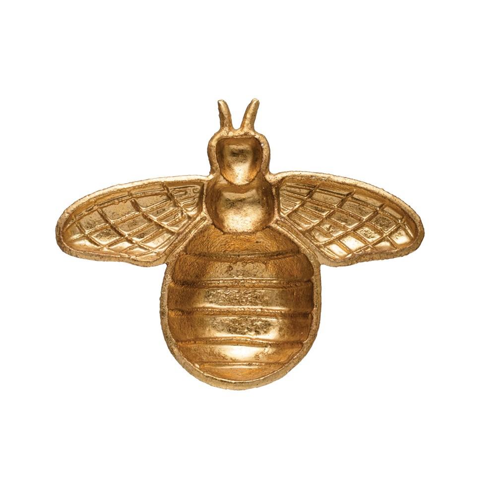 CAST IRON BEE SHAPED DISH GOLD
