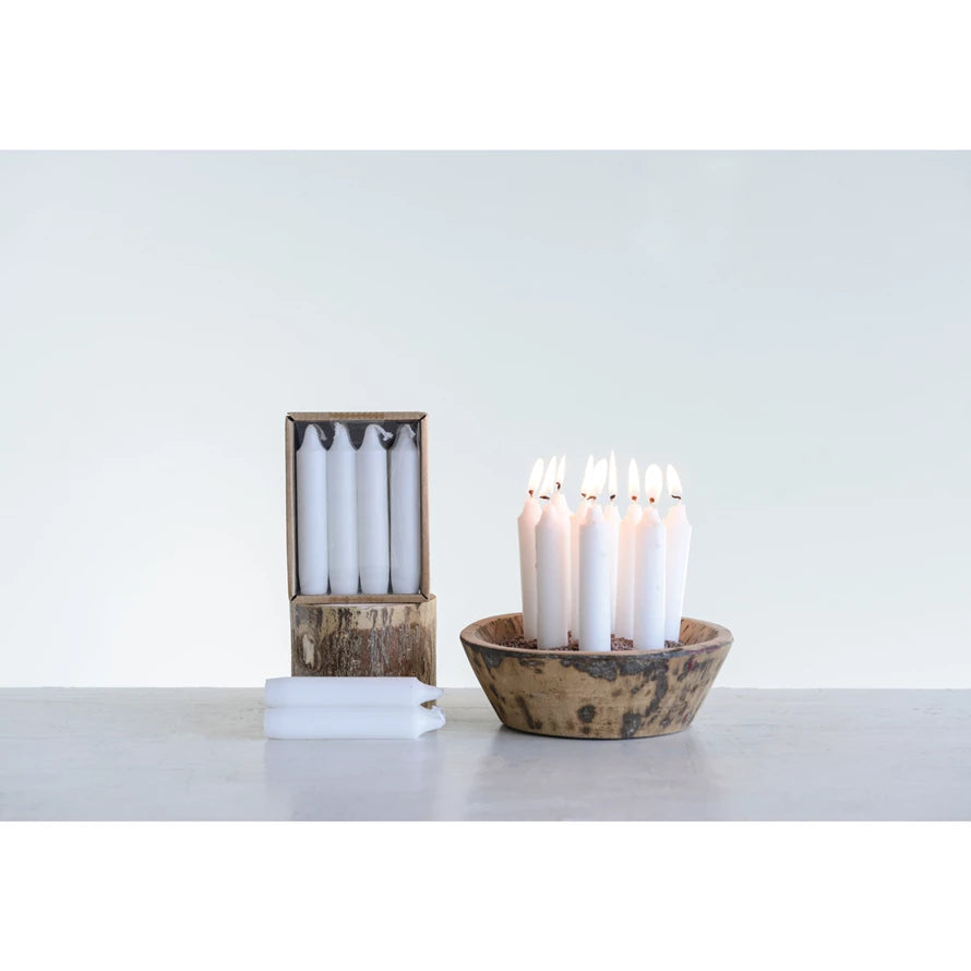 SHORT UNSCENTED TAPER CANDLES