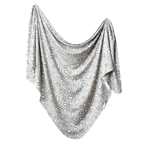 champ knit swaddle blanket