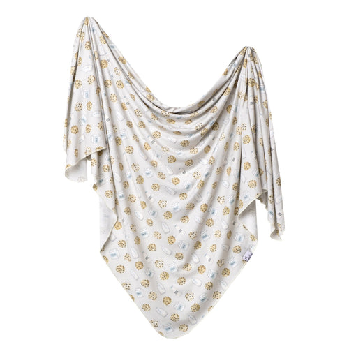 chip knit swaddle blanket