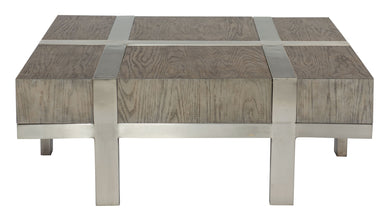 Rustic Gray + Steel Cocktail Table, Home Furnishings, Laura of Pembroke