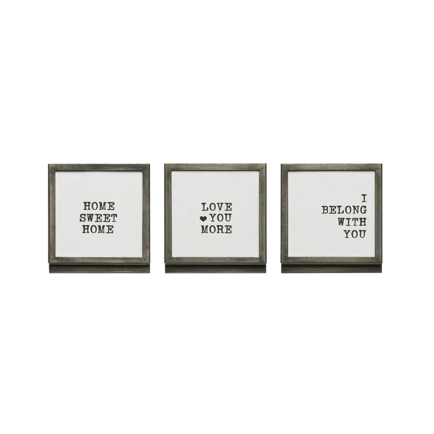 FRAMED SAYING W/EASEL 3 STYLES