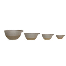 STONEWARE BATTER BOWLS SET OF 4