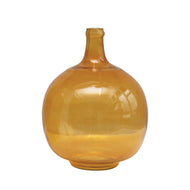 9.5" ROUND GLASS BOTTLE, MUSTARD