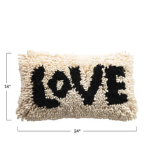 LOVE WOOL SHAG LUMBAR PILLOW