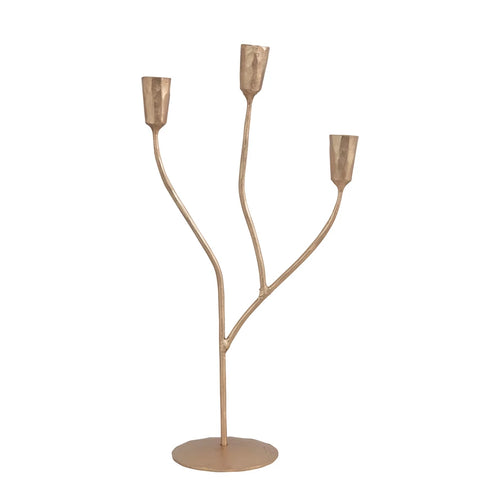 HAND FORGED BRASS CANDELABRA
