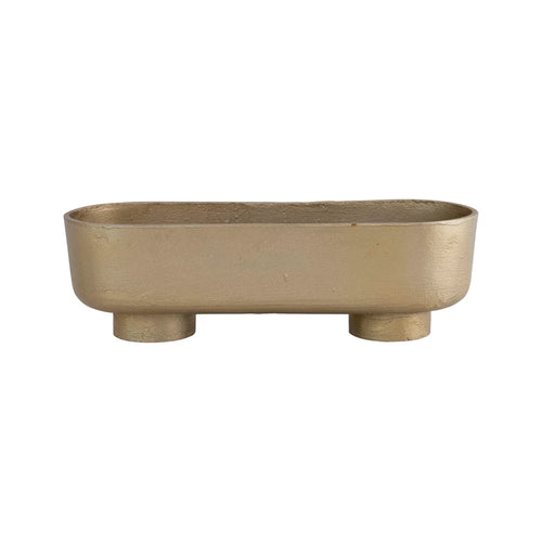 GOLD CAST ALUMINIUM FOOTED BOWL