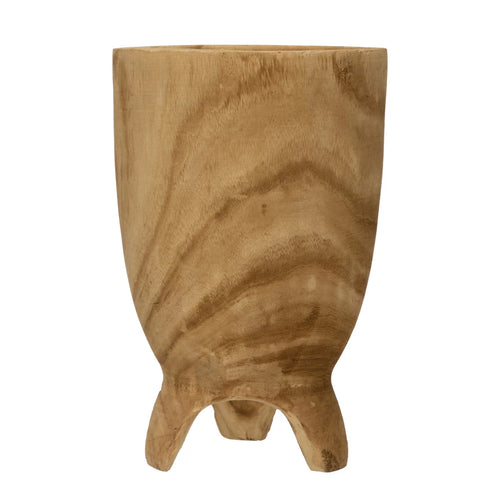 PAULOWNIA WOOD FOOTED PLANTER