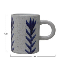 STONEWARE MUG W/FLOWER