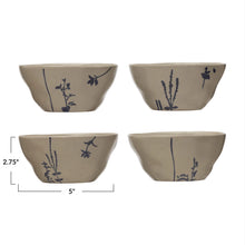 STONEWARE BOWL W/BOTANICALS