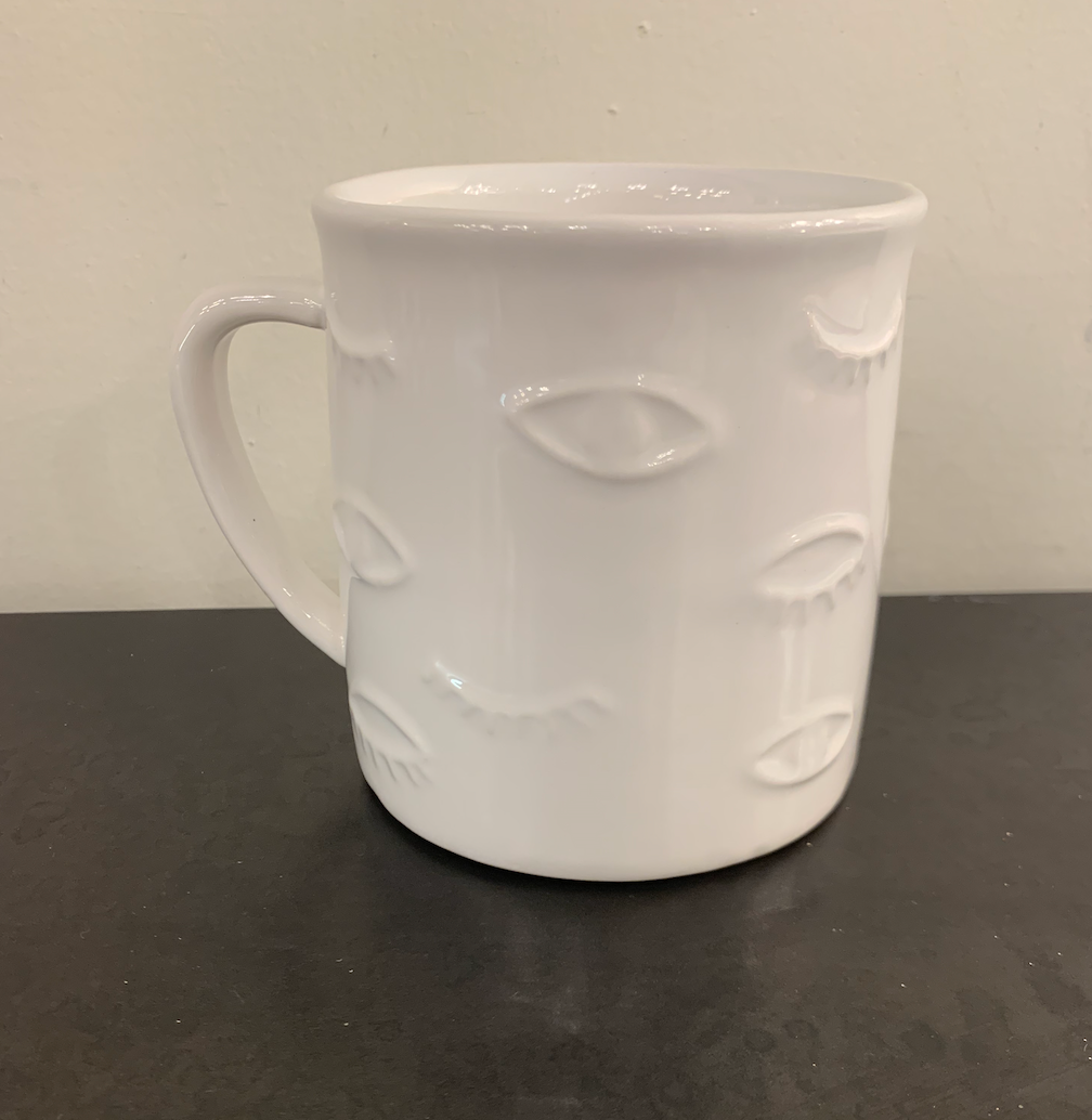White Mug with Eyes