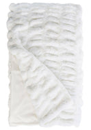 SNOW MINK THROW 60X60