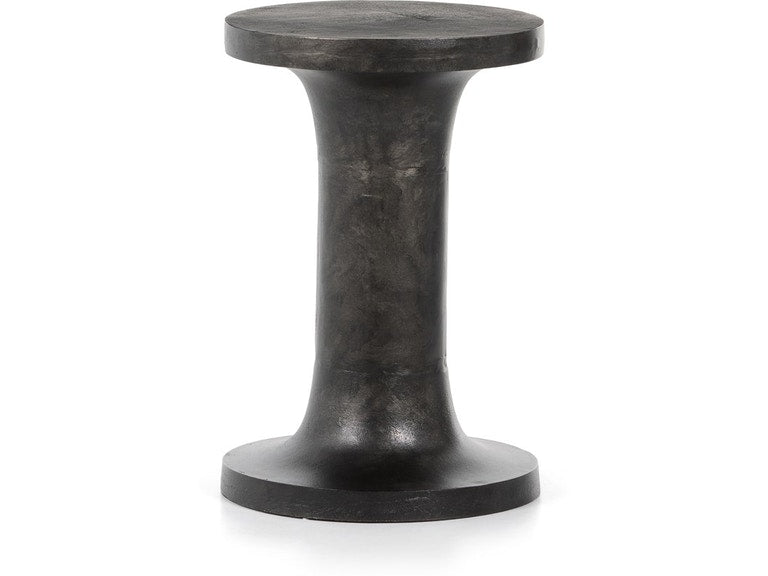 GINO END TABLE-RAW BLACK