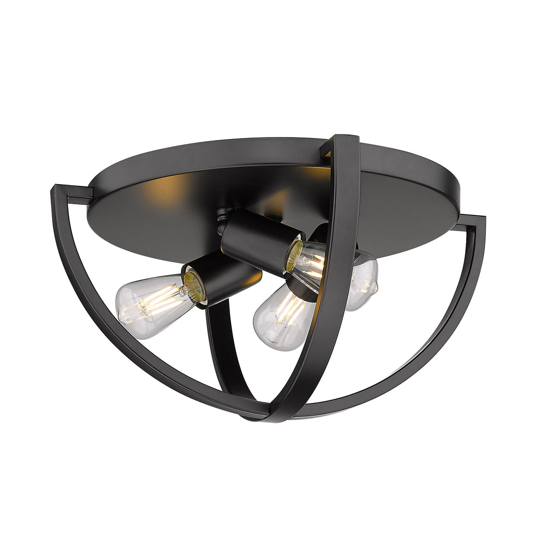 Colson Matte Black Flush Mount - Damp