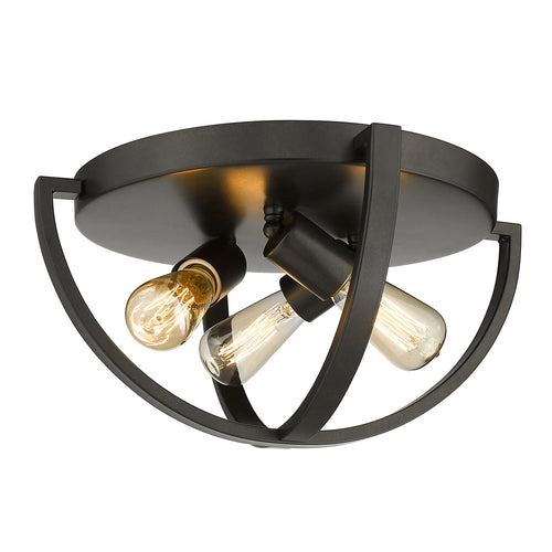 Colson Matte Black Flush Mount - Damp